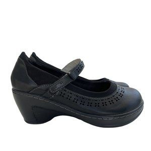 JBU by Jambu Womens Carlton Mary Jane Shoe 9M Chunky Wedge Heel